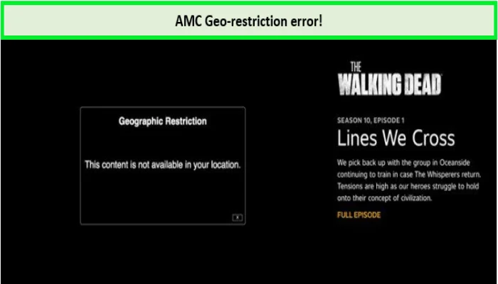 Geo Restriction error