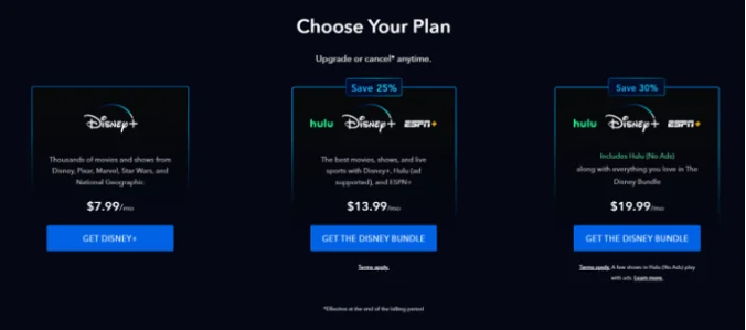 How much does it cost to get Disney Plus?