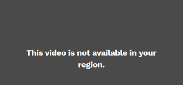 This video is not available in your region