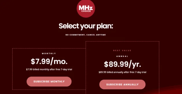 How Much Does MHz Choice Cost Outside Canada?