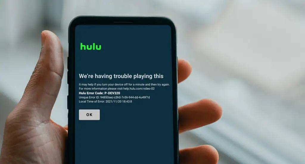 Hulu error