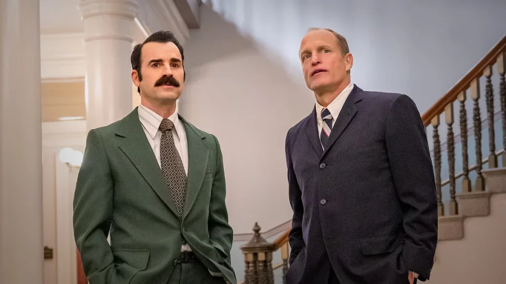 Woody Harrelson and Justin Theroux of White House Plumbers