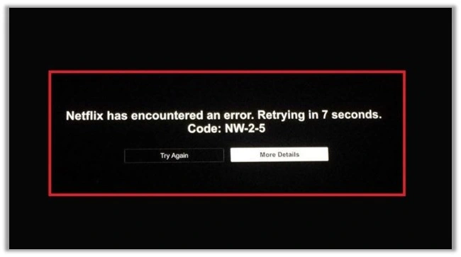 Netflix Error Code NW-2-5