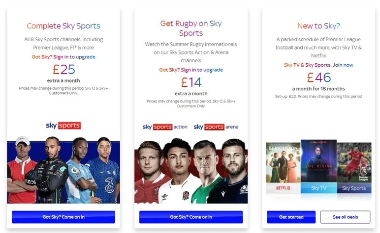 Sky Sports Subscription Price