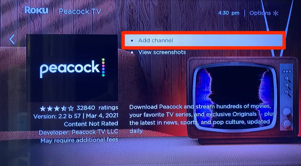 Peacock on Roku