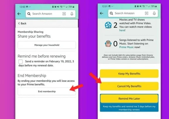 Cancel Amazon Prime