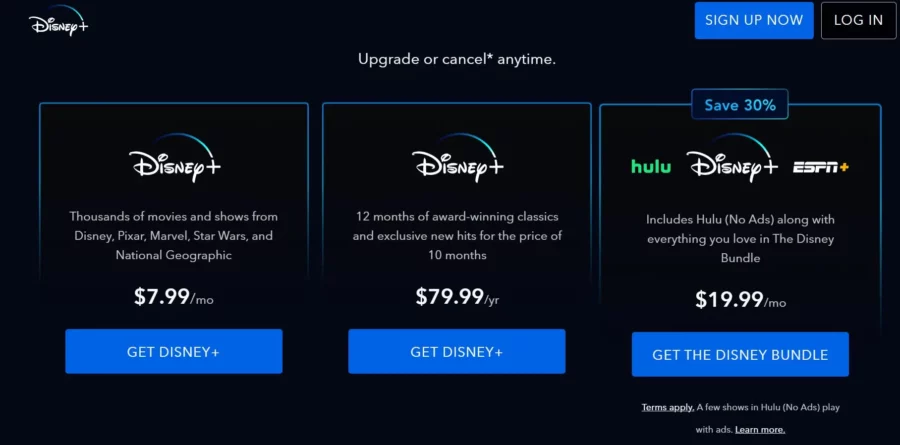 Disney Plus Price Plans