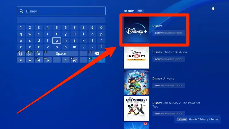 Disney Plus on PS4PS5