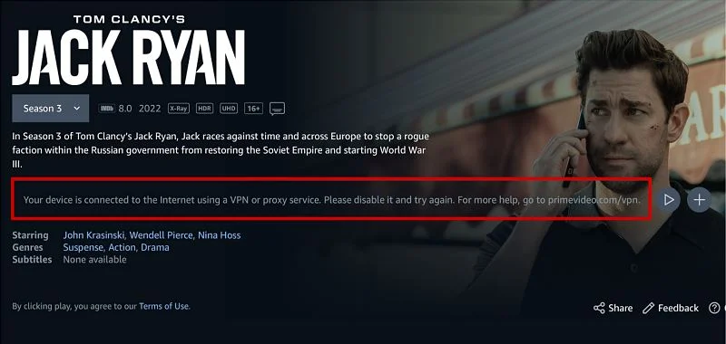 Amazon prime with sales vpn not working