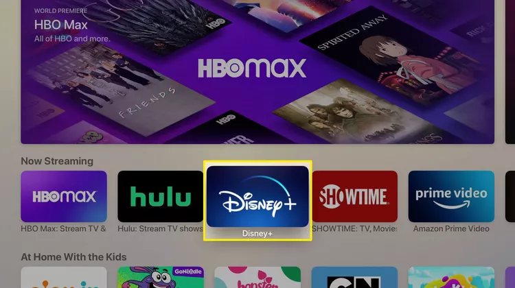 Disney Plus download on apple TV