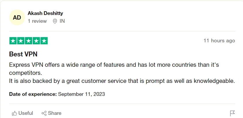 ExpressVPN Customer Reviews