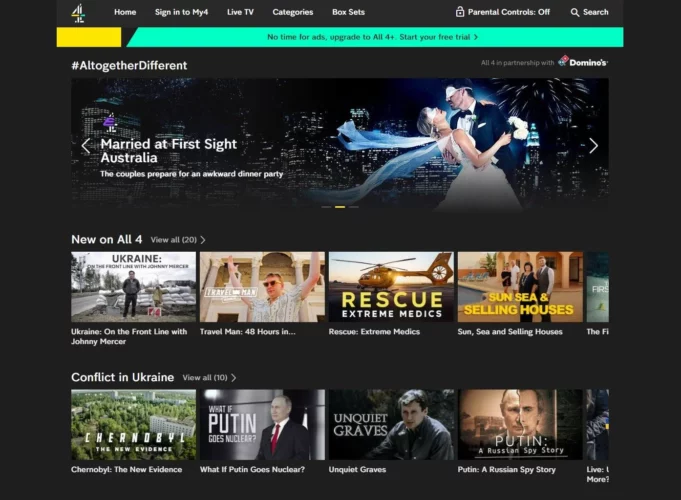 Channel 4 free trial in UK